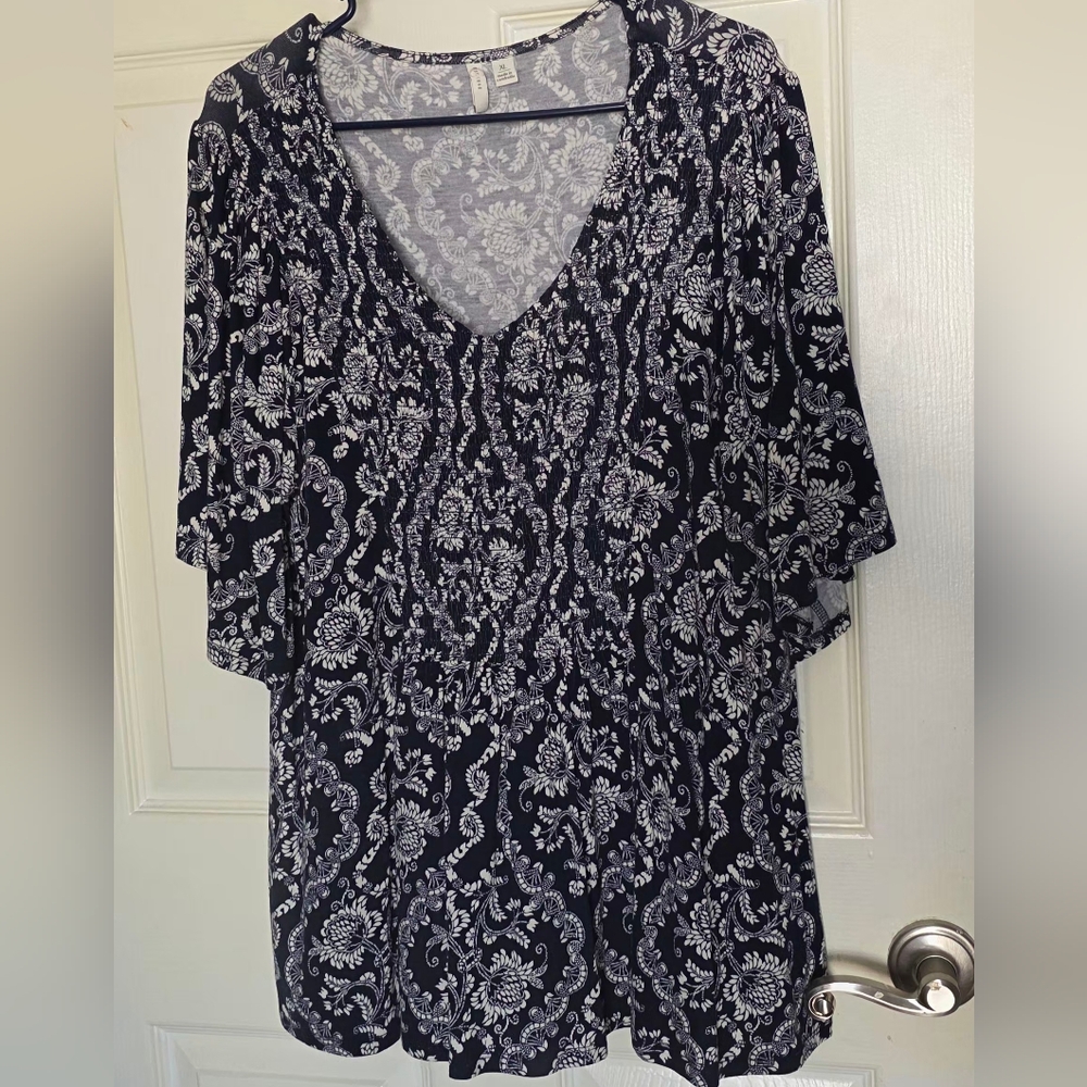 Cato Floral Print Women's Top XL